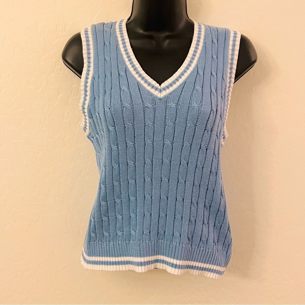 Love Tree Blue V-Neck Sweater Vest